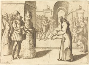 为巴伐利亚国王带来感谢的Capucio，1612年。 作者 雅克·卡洛