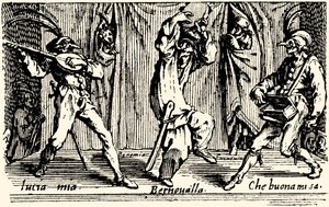 Balli di Sfessania - 来自Jacomo Callot的蚀刻版画。 作者 雅克·卡洛