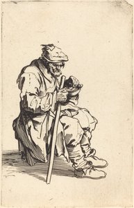 乞丐吃东西，约1622年。 作者 雅克·卡洛