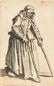 拄着拐杖的女乞丐 作者 雅克·卡洛