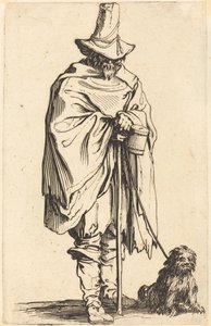 带狗的乞丐，约1622年。 作者 雅克·卡洛