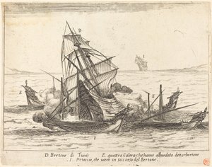 1617年，贝尔通号的登船。 作者 雅克·卡洛