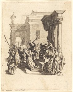 被彼拉多判处死刑的基督，约1624-1625。 作者 雅克·卡洛