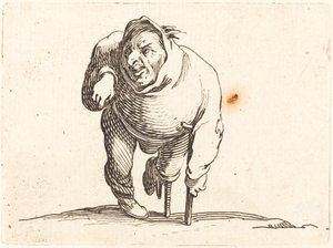 拄着拐杖和木腿的瘸子 作者 雅克·卡洛