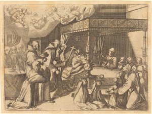 女王之死，1612年。 作者 雅克·卡洛