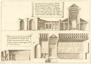 包括圣马槽在内的教堂的立面，1619年。 作者 雅克·卡洛