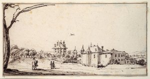 La Vieille et la Neuve Malgrange（纸本钢笔和棕色墨水） 作者 雅克·卡洛