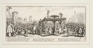 战争的苦难：第 14 号--车轮 作者 Jacques Callot