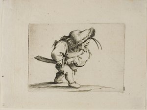 准备拔剑的男子，选自 Varie Figure Gobbi 作者 雅克·卡洛