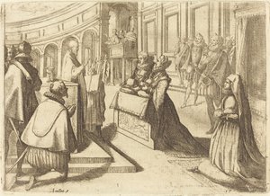 奥地利的玛格丽特和菲利普三世的婚姻 作者 Jacques Callot