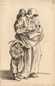 母亲和三个孩子，约1622年。 作者 雅克·卡洛