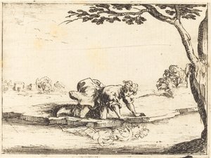 水仙望水》，1628年。 作者 雅克·卡洛