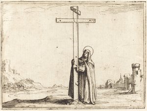 拥抱圣十字的修女，1628年。 作者 雅克·卡洛