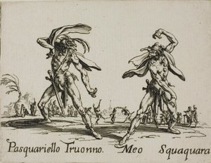 Pasquariello Truonno - Meo Squaquara，第 20 盘，来自 Balli di Sfessania 作者 雅克·卡洛