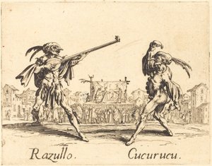 Razullo和Cucurucu，约1622年。 作者 雅克·卡洛