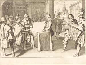 大教堂的修复，佛罗伦萨，约1614年。 作者 Jacques Callot