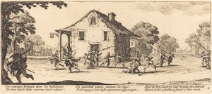 掠夺现场，1633年。 作者 雅克·卡洛