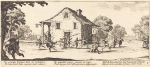 掠夺的场景，约1633年。 作者 雅克·卡洛
