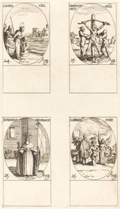 圣奥雷拉、圣巴托洛缪、圣路易斯、圣吉尼修斯。 作者 Jacques Callot