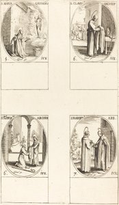 圣玛丽亚-高迪奥鲁; 圣克拉迪乌斯; 圣诺贝特; 圣罗伯特 作者 Jacques Callot