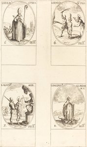 圣尼古拉；圣狄奥尼西娅父子；圣阿加莎；圣母怀胎 作者 Jacques Callot