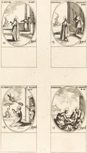 St.Tiburtius and Valerianus; Sts Tiburtius and Valerianus; Sts.巴西利萨和阿纳斯塔西娅 作者 雅克·卡洛