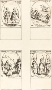 圣尼哥斯特拉图斯和安提奥克斯；圣朱莉娅；圣德西迪乌斯；圣苏珊娜、帕拉迪亚和苏珊娜。 作者 Jacques Callot