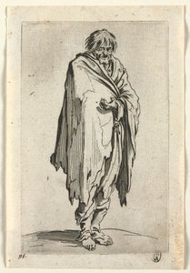 乞eg：没有帽子或鞋子的乞eg，c。 1623。 作者 雅克·卡洛