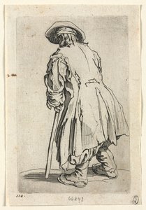 乞eg：单拐杖上的老乞eg，c。 1623。 作者 雅克·卡洛