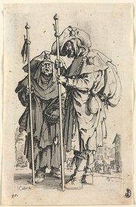 乞eg：两个朝圣者，c。 1623。 作者 雅克·卡洛