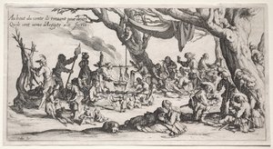 波西米亚人》。停泊的地方。波西米亚人的盛宴，约1621-1625。 作者 雅克·卡洛