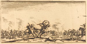 使用手枪的骑兵战斗，约1632-1634年。 作者 雅克·卡洛