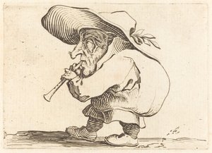 Flageolet播放器，约1622年。 作者 雅克·卡洛