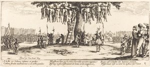 绞刑》，约1633年。 作者 雅克·卡洛