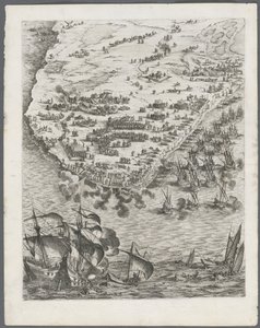 拉罗谢尔围困：第10板，1628年至1630年。 作者 雅克·卡洛