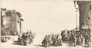 奴隶市场，1620年。 作者 雅克·卡洛