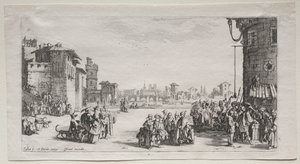 奴隶市场，1629年。 作者 雅克·卡洛
