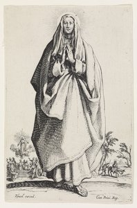 来自LesGrandsApôtres（大使徒）的圣母玛利亚，1631年 作者 雅克·卡洛