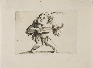 摇摇晃晃的人弹吉他》，选自《Varie Figure Gobbi》。 作者 雅克·卡洛
