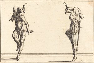 两个跳舞的人，约1617年。 作者 雅克·卡洛