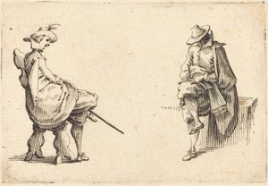 两个坐着的人物 作者 雅克·卡洛