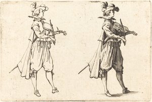 小提琴家，约1622年。 作者 雅克·卡洛