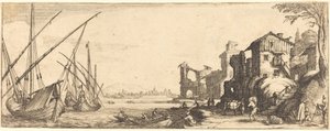 小港口 作者 Jacques Callot 或 Jacques Callot 的追随者