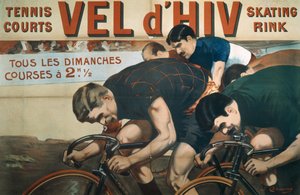 每个星期天比赛，海报广告Vel dHiv（赛车场dhiver），1910年