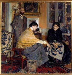 卢多维克-哈利维夫人，她的儿子作家埃利-哈利维（1870-1937）和弗洛伦斯-哈利维 雅克-埃米尔（Jacques-Emile）-布兰奇（1861-1942）的画作 20世纪 私人收藏