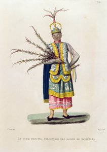 关岛：来自蒙特祖玛舞蹈的主要角色，由罗杰镌刻的“1817年至18世界的护卫舰世界之旅”，1825年出版