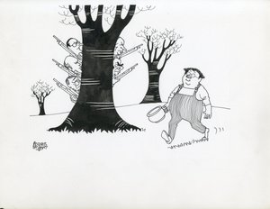 法兰西岁月》，黑白讽刺画
