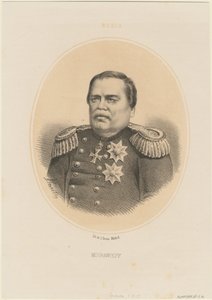 尼古拉·穆拉维约夫·阿穆尔斯基伯爵的肖像1809-1881，1865年