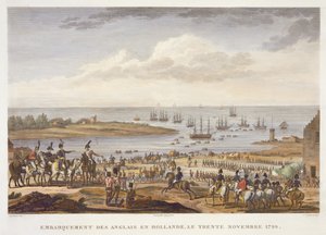 荷兰英语登陆，1799年11月30日，Louis Francois Couche（1782-1849）（aquatint） 作者 雅克·弗朗索瓦·约瑟夫·斯韦巴赫