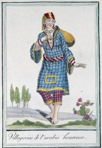 快乐的阿拉伯村--载于《旅行百科全书》，Grasset St Sauveur著，1796年编辑。 作者 雅克·格拉塞德·圣索维尔